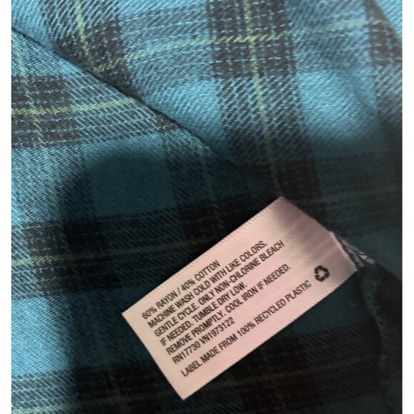 Women's Woven Slip Dress - Wild Fable Deep Teal Plaid Size M - Picture 5 of 8